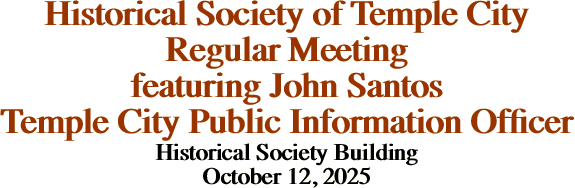 Historical Society of Temple City Regular