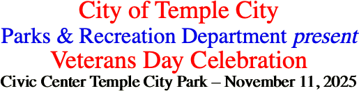 City of Temple City Parks &