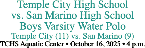 Temple City High School vs. San