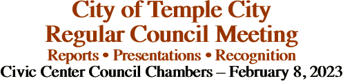 City of Temple City Regular Council