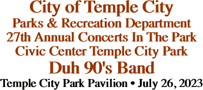 City of Temple City Parks &