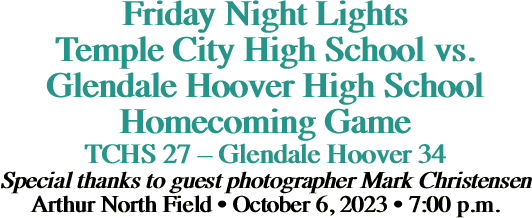 Friday Night Lights Temple City High