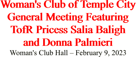 Woman's Club of Temple City General