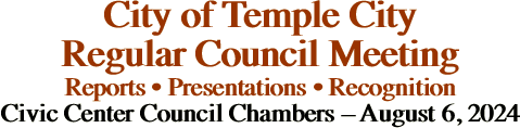 City of Temple City Regular Council