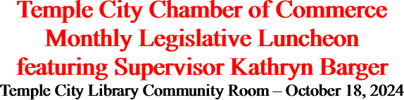 Temple City Chamber of Commerce Monthly