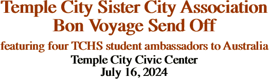 Temple City Sister City Association Bon