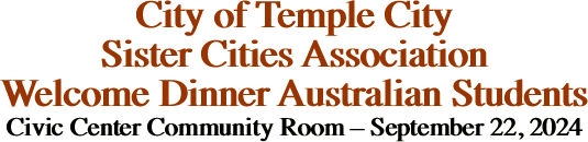 City of Temple City Sister Cities