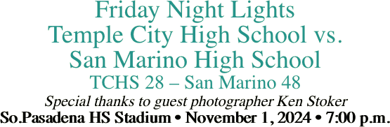 Friday Night Lights Temple City High