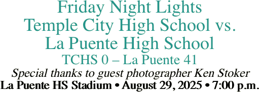 Friday Night Lights Temple City High