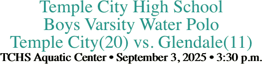 Temple City High School Boys Varsity